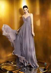 Style #929, sweetheart neckline evening gown with strap embellishment and jeweled empire waist, available in powder, berry, bright blue, mint, red, black, turquoise, gray, purple, blue, pink, peach and orange