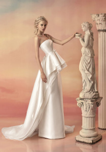 Style #1511b, long mikado skirt, available in white and ivory