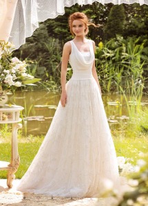 Style #1409, lace ball gown wedding dress with cowl neck ,lace ball gown wedding dress with cowl neck, lace ball gown wedding dress with cowl neck, available in ivory