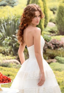 Style #1437, sweetheart strapless lace ball gown wedding dress, available in white and ivory