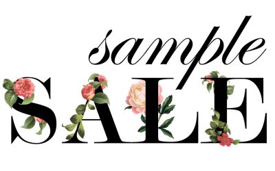 Bridal Sample Sale, August 10th to August 23rd