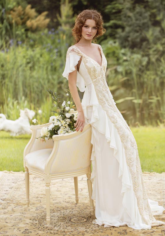 1423-wedding-gown-with-flutter-sleeves-and-gold-beading