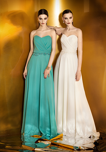bridesmaid-dresses-white-green