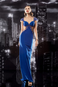 Cup Sleeve Open Back Gown