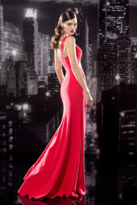 One Shoulder Gown with Cut Out Bodice