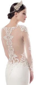 Lace back wedding dress in Toronto Papilio