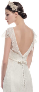 open and Lace back wedding dress Toronto Papilio