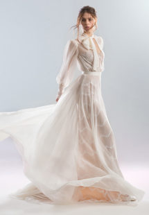 Style #1928L (tulle dress), available in ivory; Style #1928-1 (lining dress), available in ivory with nude lining (photo), ivory