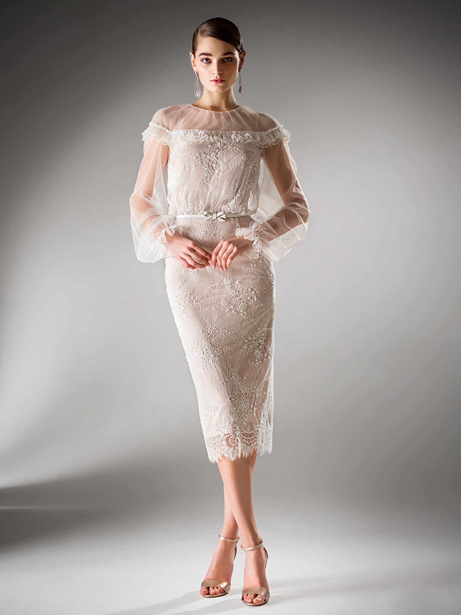 Style #411, available in ivory, black, Style #411-1, available in ivory, pink
