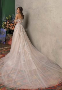 Style #2026L, ball gown wedding dress with sweetheart bodice, available in salmon, mint, blue