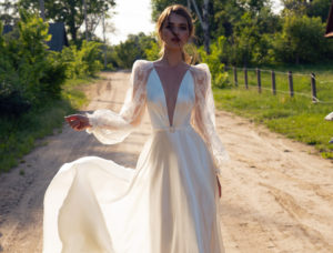 Puff sleeve wedding dresses