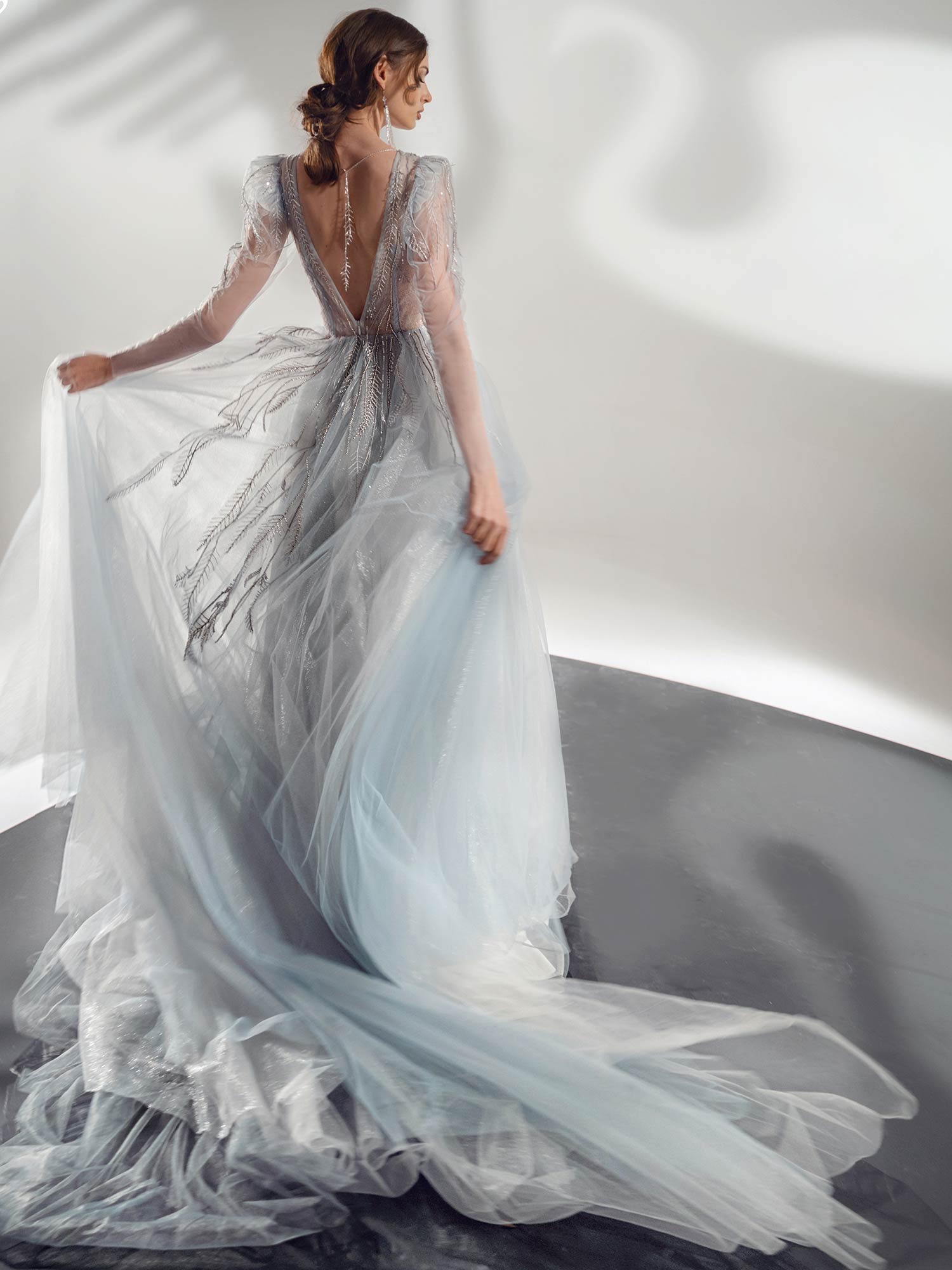 blue grey wedding dress,ozcelikorme.com