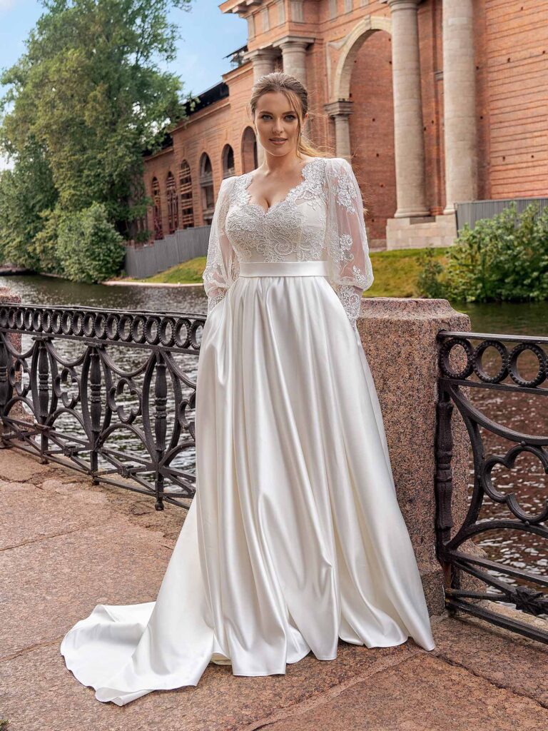 wedding dress with sleeves