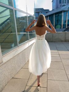 Sweetheart corset top and midi skirt