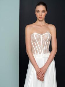 Lace corset top | Chiffon pants