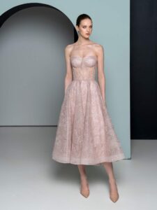 Off-the-shoulder cocktail dress