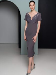 Elegant embroidered cocktail dress