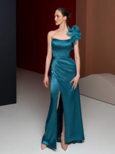 One shoulder fitted gown