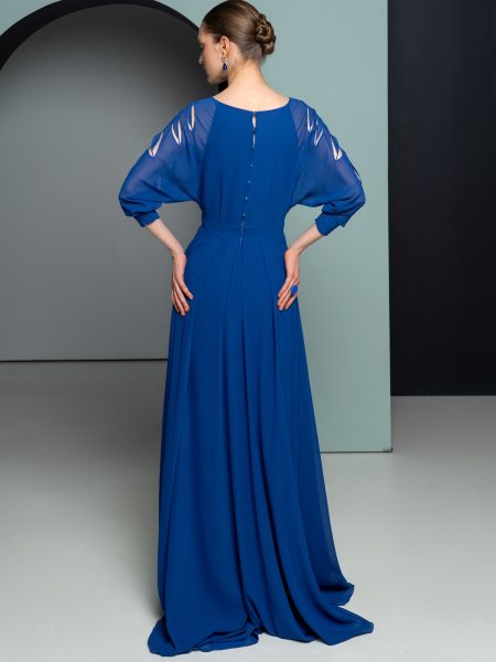 Dolman sleeve evening dress