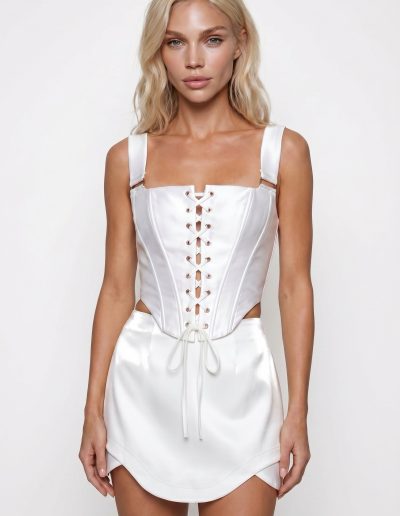 Mikado corset and skort
